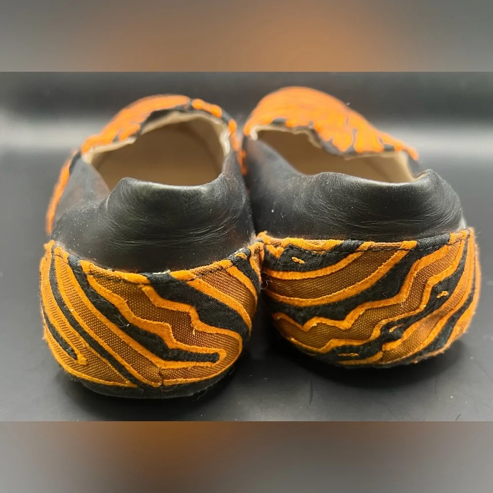 Fundacion‎ Manos - Orange/Black Patterned Women's Shoes-Size:40